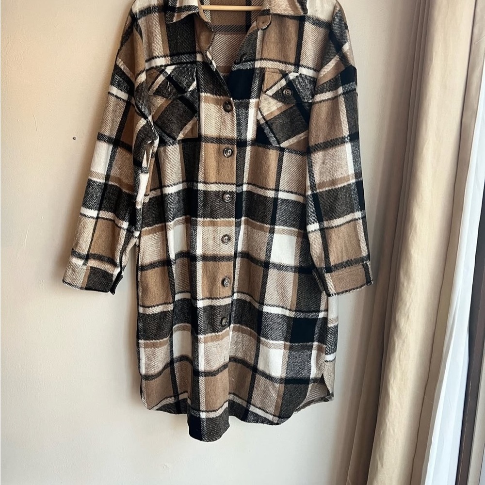 Flannel Shacket Dress
